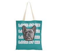 Bolsa de mano personalizada de avatares para mascotas, color verde azulado, color liso, para mujer, color liso