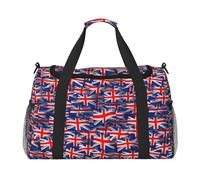 Bolsa de mano plegable con estampado de bandera del Reino Unido, gran capacidad, para escapadas de fin de semana en avión