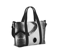 Bolsa de mano plegable y portátil con impresión artística de hockey sobre hielo para mujeres y hombres, para viajes de fin de semana