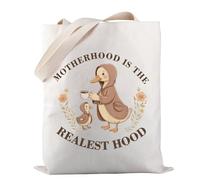 Bolsa de mano Silly Goose Mom Motherhood is the Realest Hood Tote Bag Goose Motherhood Gift, Motherhood Realest - Bolsa con capucha