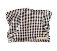 Bolsa de maquillaje a cuadros portátil, bolsa de cosméticos para mujer, bolsa de maquillaje impermeable, bolsa de aseo portátil de viaje, bolsa de maquillaje a cuadros, Flor cuadrada, Mass Beauty