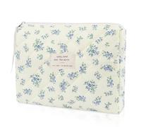 Bolsa de maquillaje acolchada, bolsa de cosméticos floral para mujer, bonita bolsa de maquillaje de algodón, bolsa organizadora de artículos de tocador de viaje de flores (LSHH), LSHH, Lindo