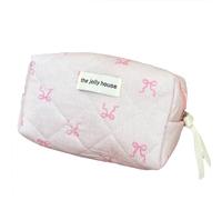 Bolsa de Maquillaje Acolchada de algodón con Cremallera, Gran Capacidad, portátil y Elegante para Viajes (Estilo 3)