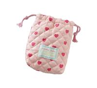 Bolsa de maquillaje acolchada portátil para viajes, artículos de aseo de viaje, estuche protector de lavado con cordón, estuche protector de maquillaje, b, Mass Beauty