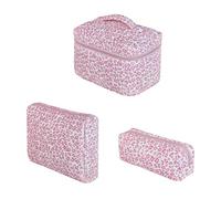 Bolsa de Maquillaje Acolchado de Viaje Grande Fora Mujeres, Bolsa de Maquillaje de Maquillaje de Maquillaje, Estuche Estuche ins impresión holgazanería por Cuidado de la Piel Acolchado por