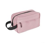 Bolsa de maquillaje apta para viajes con múltiples compartimentos para mentes, solución de almacenamiento de artículos de tocador para todas las ocasiones, Pink