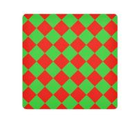 Bolsa de maquillaje autoadhesiva a cuadros rojos y verdes de búfalo, organizador de tela, para lentes de cámara, bolsas organizadoras para mujeres, tamaño 55 x 55 cm