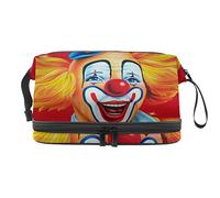 Bolsa de maquillaje - Bolsa de cosméticos de viaje de gran capacidad, color rojo circo, Varios colores, 27x15x14 cm/10.6x5.9x5.5 in