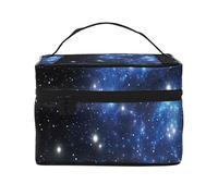 Bolsa de Maquillaje, Bolsa de cosméticos Grande, Bolsa de Viaje portátil, Impermeable de Cuero para Mujeres y niñas,Espacio Exterior Nebulosa Estelar Cúmulo Astral Tema astronómico Galaxia Misterio
