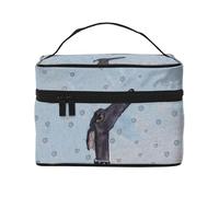 Bolsa de Maquillaje, Bolsa de cosméticos Grande, Bolsa de Viaje portátil, Impermeable de Cuero para Mujeres y niñas,Amor de Galgo