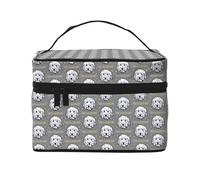 Bolsa de Maquillaje, Bolsa de cosméticos Grande, Bolsa de Viaje portátil, Impermeable de Cuero para Mujeres y niñas,Que tengas un día Dorado Perros Goldendoodle