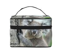 Bolsa de Maquillaje, Bolsa de cosméticos Grande, Bolsa de Viaje portátil, Impermeable de Cuero para Mujeres y niñas,Coala