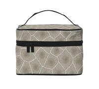Bolsa de Maquillaje, Bolsa de cosméticos Grande, Bolsa de Viaje portátil, Impermeable de Cuero para Mujeres y niñas,Piedra Petoskey Impresa
