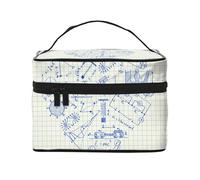 Bolsa de Maquillaje, Bolsa de cosméticos Grande, Bolsa de Viaje portátil, Impermeable de Cuero para Mujeres y niñas,Amor Física