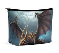 Bolsa de maquillaje, bolsa de cosméticos portátil, bolsa de artículos de tocador Flying Dragon, estuche organizador de maquillaje, bolsa de gran capacidad con cremallera, bolsa de artículos de tocador