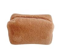 Bolsa de Maquillaje, Bolsa de Felpa, Bolsa de Viaje, pequeña Bolsa de cosméticos, Bolsa de Maquillaje, Estuche, Bolsa de lápices, Bolsa de Aseo con Cremallera, Organizador de (Marrón)