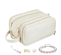 Bolsa de maquillaje, bolsa de viaje con cremallera, bolsa de cosméticos, estuche de maquillaje, organizador de almacenamiento de maquillaje, organizador portátil de gran capacidad para cosméticos,