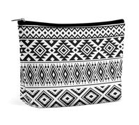 Bolsa de maquillaje, bolsas de cosméticos personalizadas para mujer, Black Rules Creative Geometry, 7.3cm L x 15cm W x 5.9cm H, Neceser de maquillaje