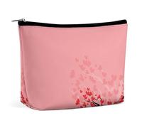 Bolsa de maquillaje, bolsas de cosméticos personalizadas para mujer, Bonito árbol de amor romántico, 7.3cm L x 15cm W x 5.9cm H, Neceser