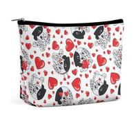 Bolsa de maquillaje, bolsas de cosméticos personalizadas para mujer, corazón de amor, 7.3cm L x 15cm W x 5.9cm H, Neceser de maquillaje