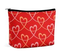 Bolsa de maquillaje, bolsas de cosméticos personalizadas para mujer, Patrón abstracto de amor, 7.3cm L x 15cm W x 5.9cm H, Neceser de maquillaje