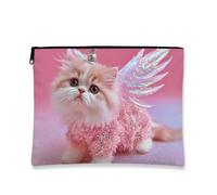 Bolsa de maquillaje brillante con diseño de caballo mágico, lindo melocotón con purpurina, bolsas de viaje para mujeres, bolsa portátil de lona pequeña con cremallera, regalo de festival, organizador
