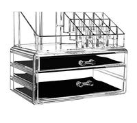 Bolsa De Maquillaje Caja de Almacenamiento de acrílico for cosméticos, Vitrina de cosméticos Transparente, Caja de Almacenamiento combinada Multifuncional apilable Organizador De Perfumes(02)