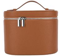 Bolsa de Maquillaje, Caja de tocador de Cuero PU con Divisor extraíble, Bolsa cosmética portátil con manija y Cremallera, Estuche de Maquillaje de Viaje para Mujeres, tocador, con divisores