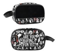 Bolsa de maquillaje Clown Merch Killer para amantes de las películas de terror, fanáticos de payasos, regalo espeluznante asesinos, Bolsa divertida pero, Bolsas de cosméticos