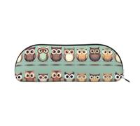 Bolsa de maquillaje colorida impresa estrella de mar bolsa de maquillaje bolsa de viaje bolsa de aseo de recepción bolsas de lápices estuche de lápices, Búhos Lindos, talla única