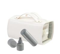 Bolsa de maquillaje compacta con compartimentos, bolsa de aseo de viaje plegable con compartimentos extraíbles y transparentes, estuche impermeable para brochas de maquillaje portátil para sombra de