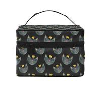 Bolsa de maquillaje con caras del gato, bonitas bolsas de cosméticos para mujeres, neceser de aseo, bolsa organizadora de maquillaje de viaje grande