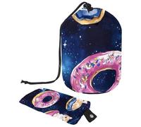 Bolsa de maquillaje con cordón, bolsa de cosméticos de viaje de gran capacidad con pequeño monedero con cremallera, bolsa de aseo portátil, bolsa de aseo para mujeres, margaritas capibaras, Multicolor