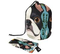 Bolsa de maquillaje con cordón, bolsa de cosméticos de viaje de gran capacidad con pequeño monedero con cremallera, bolsa de aseo portátil, bolsa de aseo para mujeres, setas de rana, Multicolor 14,