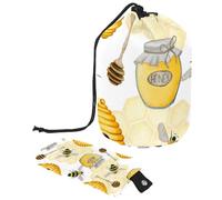 Bolsa de maquillaje con cordón, bolsa de cosméticos de viaje en forma de barril, bolsa de maquillaje, organizador de artículos de aseo plegable, bolsillo de almacenamiento para mujeres y niñas, tarro