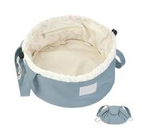 Bolsa de maquillaje con cordón plano, kit de viaje de gran capacidad, cable portátil bolsa de maquillaje para uso diario, bolsa de maquillaje mágica con bolsa de mujer, NOI, zafiro, ver descripción