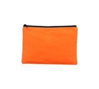 Bolsa de maquillaje con cremallera, bolsa de lona multicolor para papelería, multiusos, mini estuche de mano exquisito, color amarillo, Orange, as description, como se muestra en la