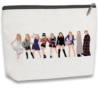 Bolsa de maquillaje con cremallera, bolsa de maquillaje inspirada en álbumes de letras de cantante, bolsa de maquillaje, bolsa de cosméticos, regalo para amantes de la música para mujeres, Singer,