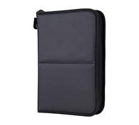 Bolsa de maquillaje con diseño de cremallera, portátil, compacta para artistas de maquillaje, Black, 18cm x 27cm x 4.5cm, como se muestra en la