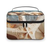 Bolsa de Maquillaje con diseño de Estrellas de mar, corales y Conchas Marinas, Bolsa de Viaje para artículos de tocador, Estuche de Maquillaje, Bolsas de Almacenamiento para Accesorios y champú.
