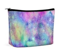 Bolsa de Maquillaje con diseño de Galaxia de Unicornio Brillante, Bolsa de Maquillaje de Viaje Colorida, Bolsa de Maquillaje de Piel sintética, Bolsa de cosméticos para Bolso, Bolsa de Aseo portátil