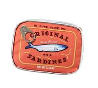Bolsa de maquillaje con diseño de sardinas enlatadas, bolsa de cosméticos de viaje creativa, bonita bolsa de aseo para baño, bolsa de mano para mujer, bolsa de maquillaje, naranja A, 1 unidad