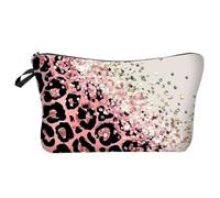 Bolsa de Maquillaje con Estampado Animal, Bolsa Ligera, Bonita Bolsa de Aseo para Mujer (Rosa)