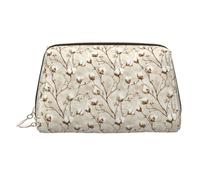 Bolsa de maquillaje con estampado de árbol de algodón, bolsas de cosméticos, bolsas de aseo de viaje para mujeres, estuche de maquillaje de piel de gran capacidad, organizador de bolsa de maquillaje