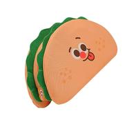 Bolsa de maquillaje con estampado de hamburguesas de dibujos animados, tela Oxfords de gran capacidad, portátil para artículos de aseo de viaje