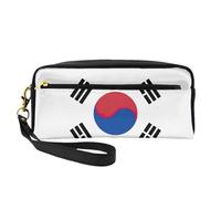Bolsa de maquillaje con estampado de la bandera de la República de Corea para mujer, bolsa impermeable para artículos de tocador, escuela, oficina, viajes, uso diario