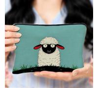 Bolsa de maquillaje con estampado de la serie animal, estuche organizador de maquillaje con patrón de oveja, bolsa portátil, bolsa de viaje, accesorios de artículos de tocador, regalos para mujeres