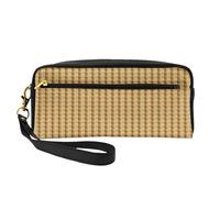 Bolsa de maquillaje con estampado de notas musicales para mujer, bolsa de viaje para artículos de aseo personal, estuche de cosméticos para la escuela y la oficina