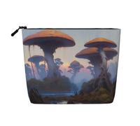 Bolsa de maquillaje con estampado de sombrero de bruja para mujer, bolsa de maquillaje de gran capacidad, bolsa de maquillaje con cremallera