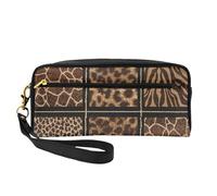 Bolsa de maquillaje con estampado de zoológico salvaje para mujer, bolsa impermeable para artículos de tocador, escuela, oficina, viajes, uso diario